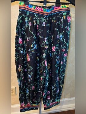Vintage Bright Colorful Floral Pants